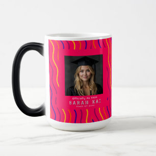 Taza Mágica Promoción de graduados con estampado de rayas en n