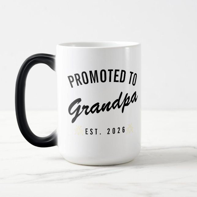Taza Mágica Promoted to Grandpa Est. 2026 (Izquierda)