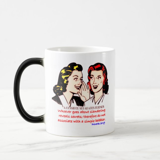 Taza Mágica Proverbios 20:19- Un fantasma separa a sus amigos (Izquierda)