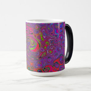 Taza Mágica Psicodelia Groovy Magenta Retro Bañón Líquido