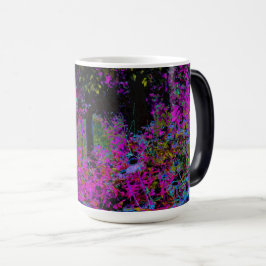 Taza Mágica Psicodelia Rosa Caliente y Amanecer del Jardín Neg
