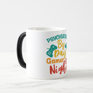 Taza Mágica Psiquiatra por jugador de día por noche