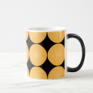 Taza Mágica Punto de polka amarillo moderno y elegante