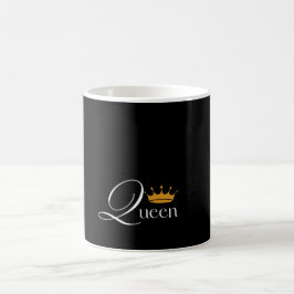 Taza Mágica "Queen Energy: Black Mug con el audaz diseño 'Quee