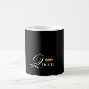 Taza Mágica "Queen Energy: Black Mug con el audaz diseño 'Quee