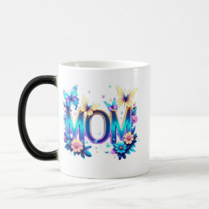 Taza Mágica Radiant MOM with Butterflies – Colorful Floral Mot