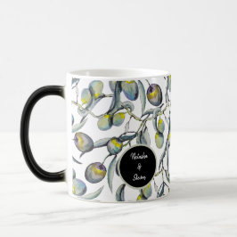 Taza Mágica Rama de oliva azul púrpura