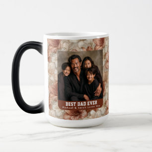 Taza Mágica Ramo de Amarilis Marrón Abuelo Abuelo de Lujo