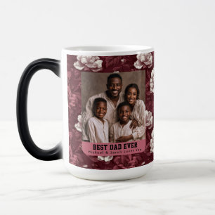 Taza Mágica Ramo de Gardenias Retro Foto de Papá Perro Espress
