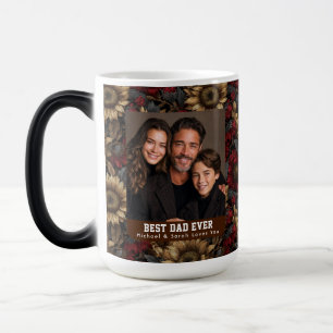Taza Mágica Ramo de girasoles Cottagecore Papa Foto Stanley