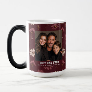 Taza Mágica Ramo de margarita hawaiana elegante foto padrastro