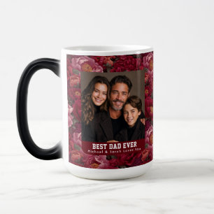 Taza Mágica Ramo de Peonías Occidentales Día del Padrastro Caf