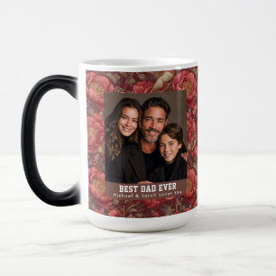 Taza Mágica Ramo de Peonías Occidentales Día Feliz del Padre E