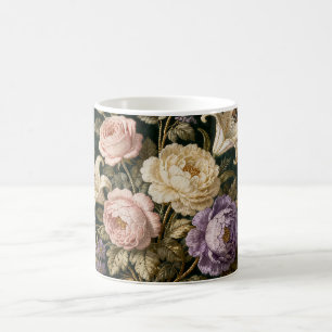 Taza Mágica Ramo de Rosas Estilo Antiguo Verde