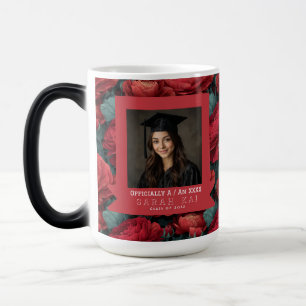 Taza Mágica Ranunculus Floral de Moda para Graduación Universi