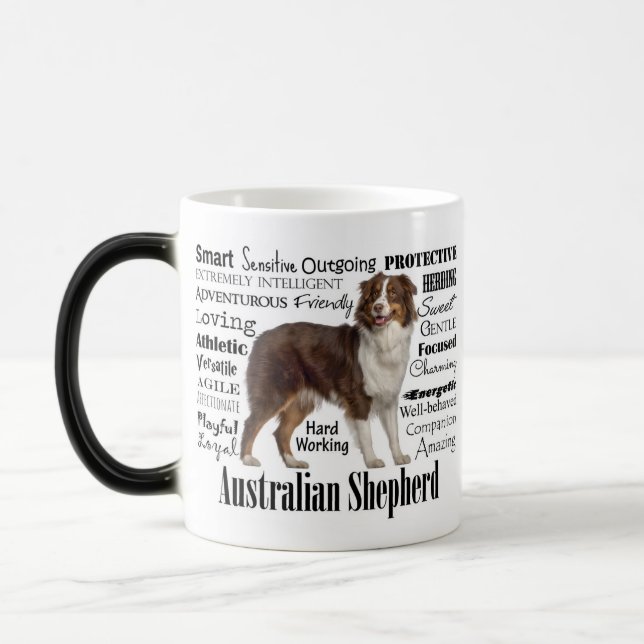 Taza Mágica Rasgos del Pastor Rojo Australiano (Izquierda)