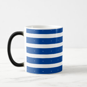 Taza Mágica Rayas azules y blancas