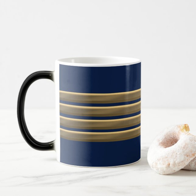 Taza Mágica Rayas de oro del capitán (Con donut)