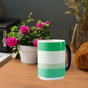 Taza Mágica Rayas Verde cáscara de huevo cilantro : Paleta de