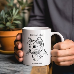 Taza Mágica Raza de gato azul rusa