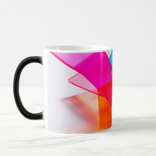 Taza Mágica Rectángulos translúcidos abstractos de neón vibran