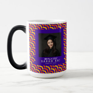 Taza Mágica Recuerdo de foto con elegante estampado en zigzag
