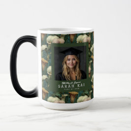 Taza Mágica Recuerdo de foto de flores de lirios de Calla únic