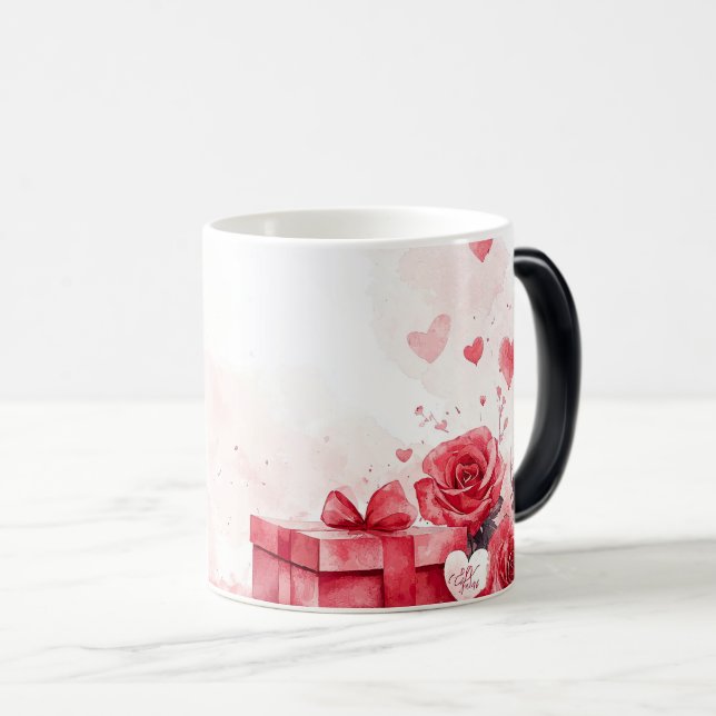 Taza Mágica Red Gift and Roses Valentines (Anverso derecho)
