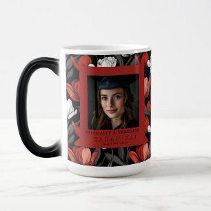 Taza Mágica Regalo audaz con patrón de tulipán para graduado
