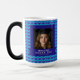 Taza Mágica Regalo clásico con patrón en zigzag para graduada