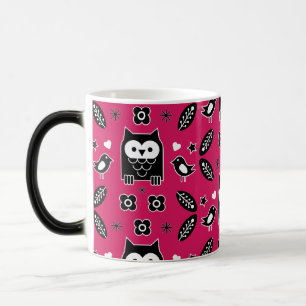 Taza Mágica Regalo de arte popular de búho escandinavo