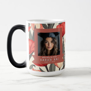 Taza Mágica Regalo de flor de tulipán único para su graduada