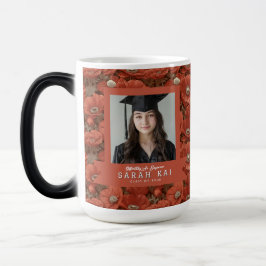 Taza Mágica Regalo de graduación con estampado de anémonas úni