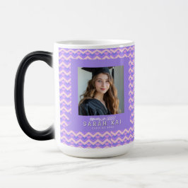 Taza Mágica Regalo de graduación con patrón abstracto clásico