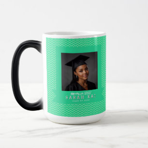 Taza Mágica Regalo de Graduación con Patrón Abstracto Elegante