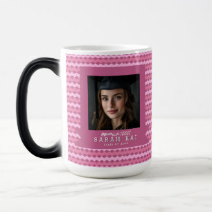 Taza Mágica Regalo de graduación con patrón de zigzag elegante
