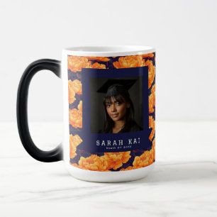 Taza Mágica Regalo de graduación de esposa con flores de peoní
