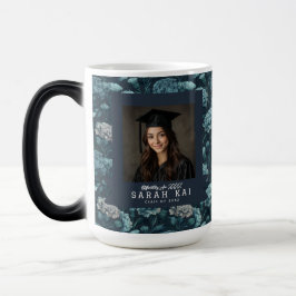 Taza Mágica Regalo de graduación floral de clavel elegante