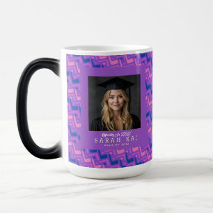 Taza Mágica Regalo de graduación para papá con patrón Chevron 