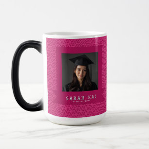Taza Mágica Regalo de graduación para papá con patrón hexagona