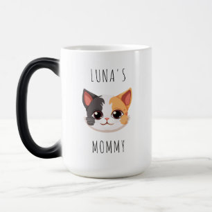 Taza Mágica Regalo de mamá de perro personalizado con gato de