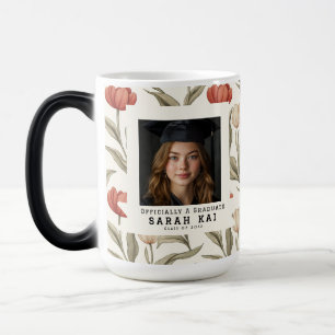 Taza Mágica Regalo de patrón de tulipán de moda para su gradua