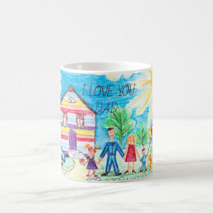 Taza Mágica Regalo de recuerdo familiar de dibujo infantil per