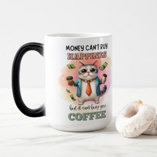 Taza Mágica Regalo divertido para amantes de gatos: el dinero