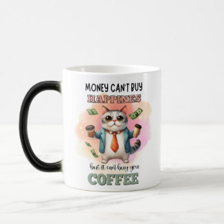 Taza Mágica Regalo divertido para amantes de gatos: el dinero