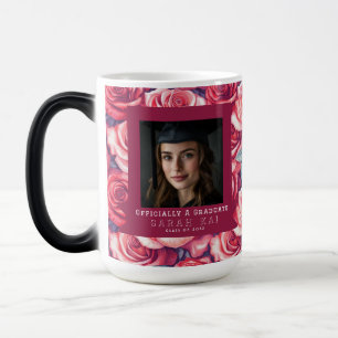 Taza Mágica Regalo floral de rosa clásica para él graduado