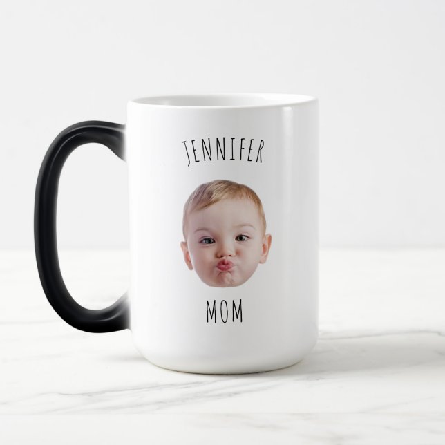 Taza Mágica Regalo moderno de cumpleaños de nueva mamá primer  (Izquierda)