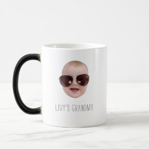 Taza Mágica Regalo moderno de fotos de bebés de los nietos