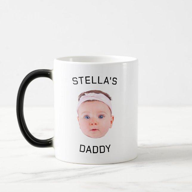 Taza Mágica Regalo personalizado de papá con foto de bebé (Izquierda)
