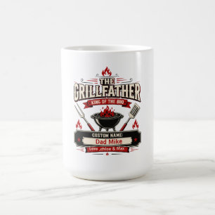 Taza Mágica Regalo personalizado de parrilla para Papá con nom